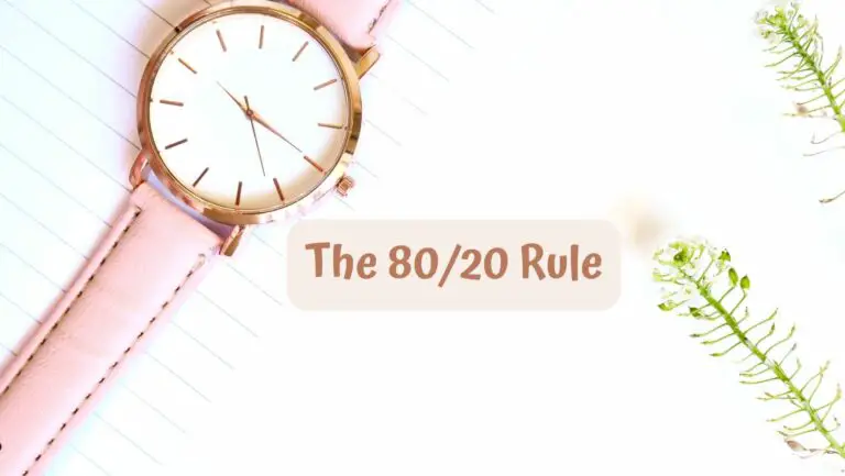 How to apply the 80/20 Time management principle productivity